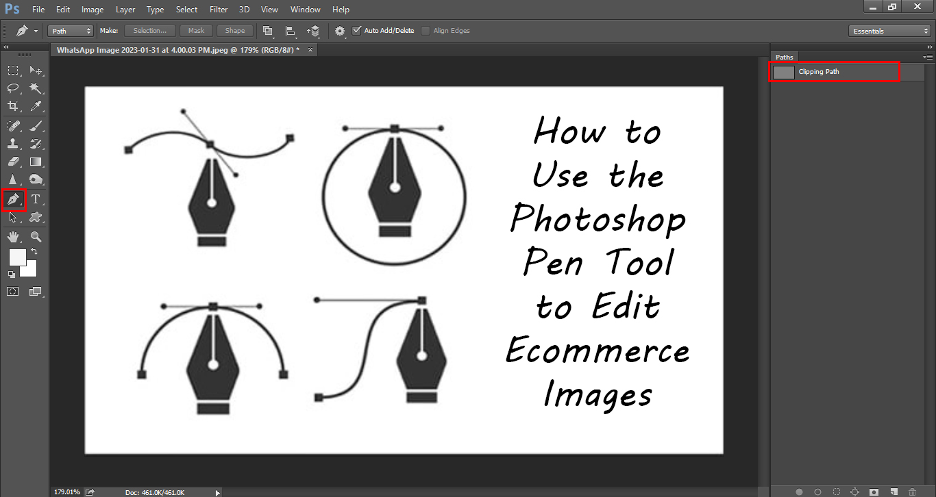 How to Use the Photoshop Pen Tool to Edit Ecommerce Images