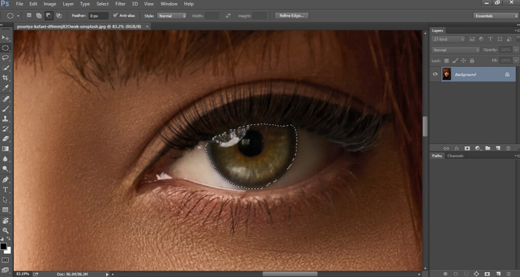 change eye color in photoshop
